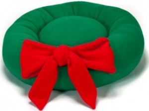 a christmas doggy bed